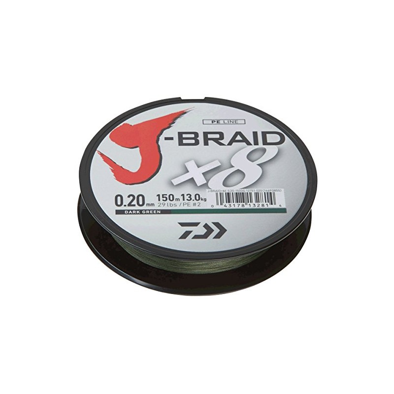 Daiwa J- Braid x8 – Fishing Line Braided Round, Dark