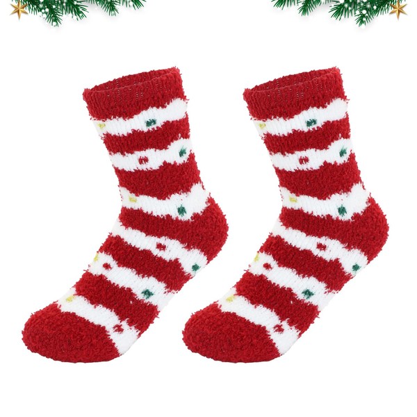 Dohia Christmas Fuzzy Socks Cute Fun Cozy Fluffy Winter Warm