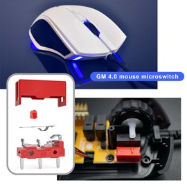 Be In Your Mind 4Pcs GM4.0 Mouse Switch 60 Million Times GM 4.0 Gaming Mouse Micro Switch Computer Accessories 12.8x5.8x6.5mm 25gf Min Red
