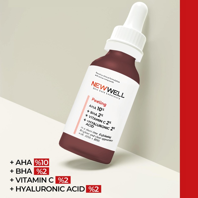 Newwell Exfoliating Solution Serum with 10% AHA & 2% BHA