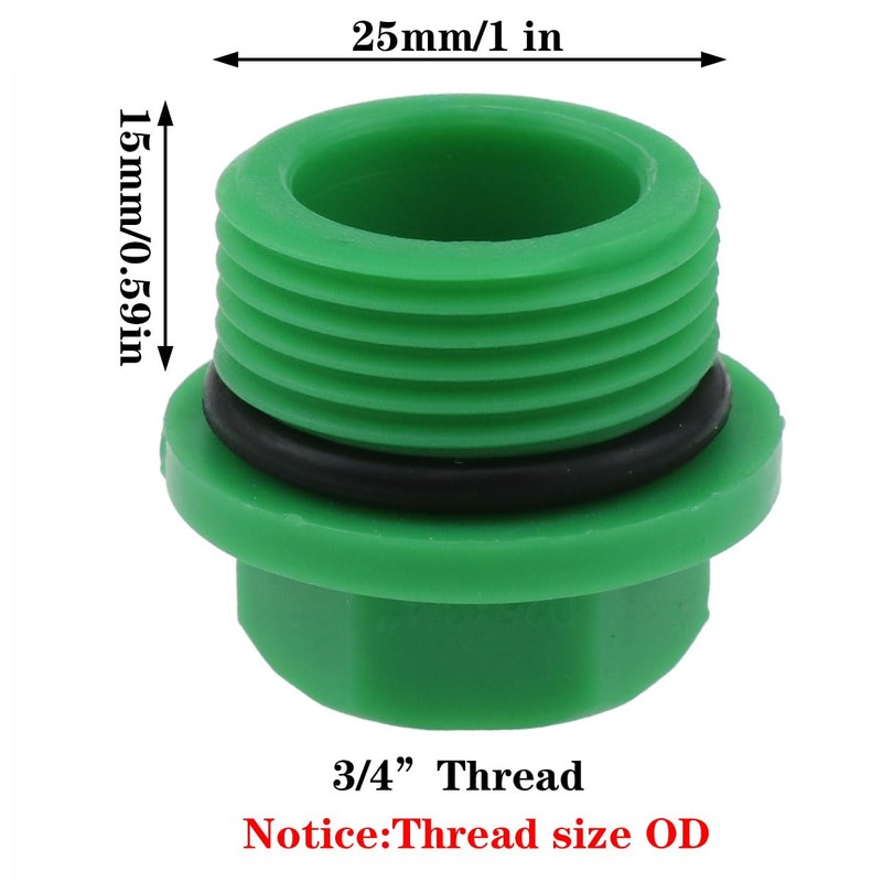 fengxiaomin 6PCS Male Threaded PPR End Cap Plugs Garden Hose