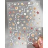 3D Nail Stickers Orange Shell Relief, Easy-to-Apply Nail Art with