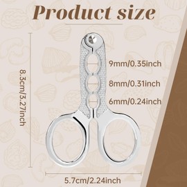 Glavatrix 2PCS Nut Crackers, Stainless Steel Seafood Scissors Heavy Duty Lobster Crab Pecan Cracker for All Nuts