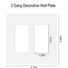 Screwless Decora Wall Plates 2-Gang Decora Switch Outlet Electrical Cover