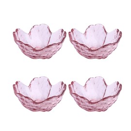 Zisqerts Flower Ring Dish - Decorative Jewelry Tray for Rings, Earrings & Bracelets, Glass Ring Holder with Floral Design, Aesthetic Nightstand Organizer for Women, Wife, Mom & Daughter (4 Pcs)