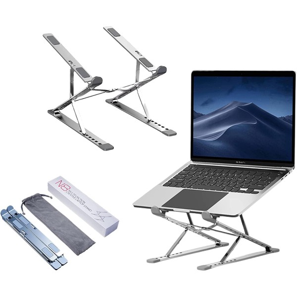 KINGDATA Laptop Stand, Ergonomic Aluminium Laptop Riser for Desk, Computer