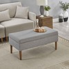 Ball & Cast Storage Ottoman Benches, Walnut & Gray