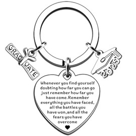 AMZQ Graduation Gifts for Her Inspirational Gifts for Women Class 2025 University Graduation Keyring Present