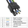 XMSJSIY 6 Way Square Trailer Wire Adapter Extension Cable 6-Pin
