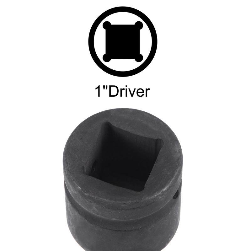 sourcing map 24mm Impact Hex Bit Socket, 1" Drive 105mm