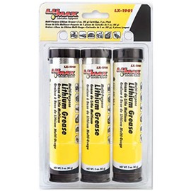 Lumax LX-1901 Amber Multi-Purpose Lithium Grease Cartridge 3 oz. Pack of 3. Heavy-Duty, Lithium-Base Grease is Ideal for Most Agricultural, Automotive and Industrial Applications