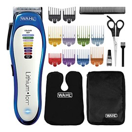 Wahl Colour Pro Cordless Clipper, Lithium Head Shaver, Men's Hair Clippers with Colour Coded Length Guides, Professional Quality, Home Haircutting Kit