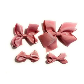 Anna Matilda 5 Pcs Girls Bow Hair Alligator Clip Headband Grosgrain Ribbon Toddle Gift  - Pink