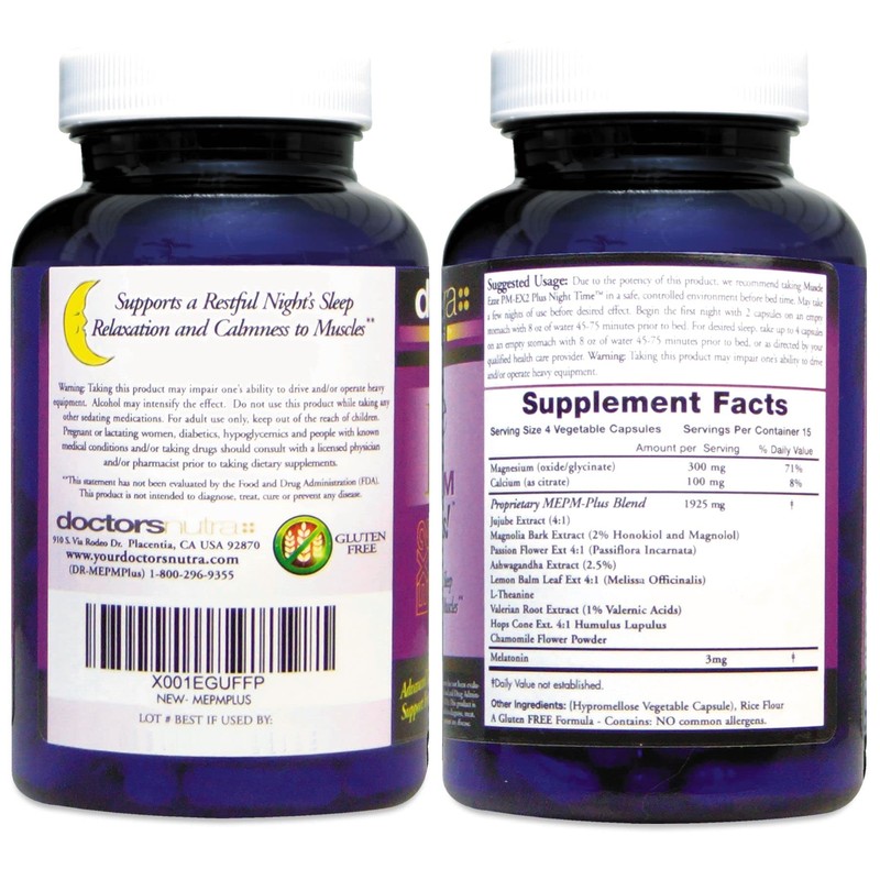 Muscle Ezze PM Plus Night Time Capsules by Doctors Nutra