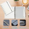 PATIKIL A7 Binder Cover, 1 Pcs PP 6 Ring Round