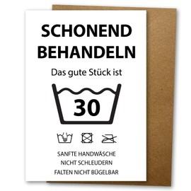 LIEBEVON LIEBEVON Geburtstagskarte 30. Geburtstag Karte - Schonend Behandeln - Grußkarte mit Umschlag A6 lustig