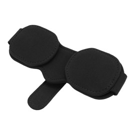 X AUTOHAUX Car Sunglasses Clip with Magnetic Universal Sun Visor Sunglasses Holder for Car Suede Black 16x10cm 1 Pcs