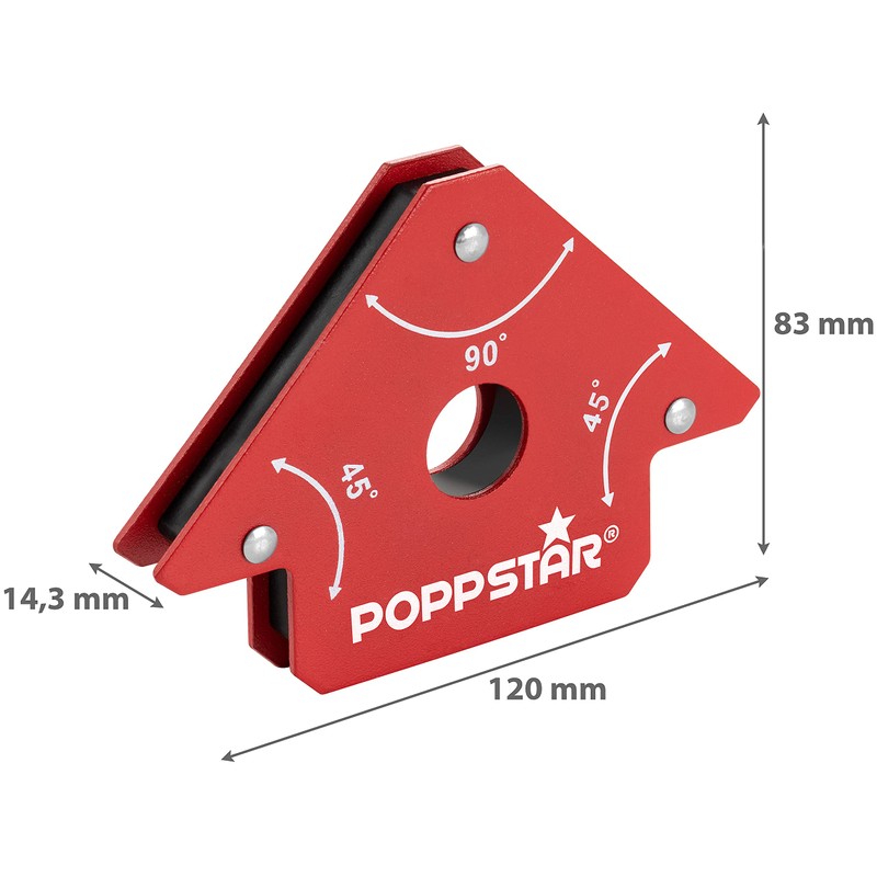Poppstar Welding Magnets Small (Set of 2 Pcs) with 11.3