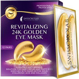 Under Eye Patches For Puffy Eyes 24k Gold Eye Mask For Dark Circles And Puffiness Collagen Eye Gel Pads Moisturizing & Reducing Wrinkles Anti-Aging Hyaluronic Acid