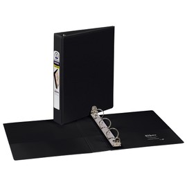 Avery 17167 Mini Size Durable View Binder w/Round Rings, 8 1/2 x 5 1/2, 1-Inch Cap, Black - Suits 5.5" x 8.5" pages
