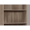 Monarch Specialties BOOKCASE-72 H/DARK TAUPE WITH 5 SHELVES Bookcase, Brown