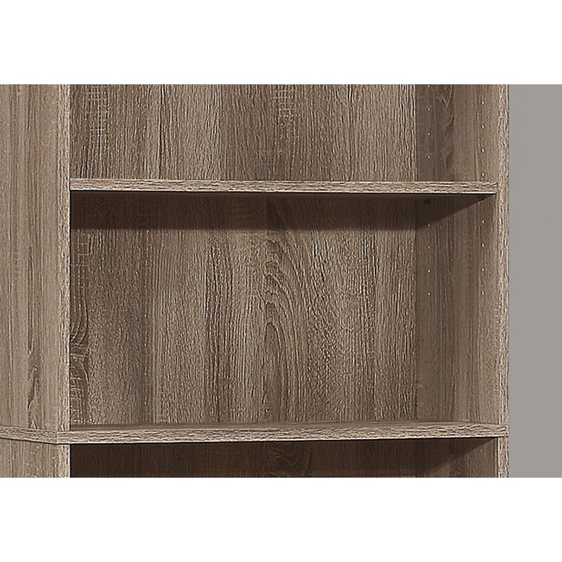 Monarch Specialties BOOKCASE-72 H/DARK TAUPE WITH 5 SHELVES Bookcase, Brown