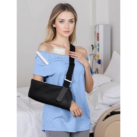 Post Shoulder Surgery Shirts for Women- Short Sleeve-Full Snap-Open Arm Shoulder Recovery Clothing Chemo Clothing (US, Alpha, 3X-Large, Regular, Regular, Light Blue（12）)