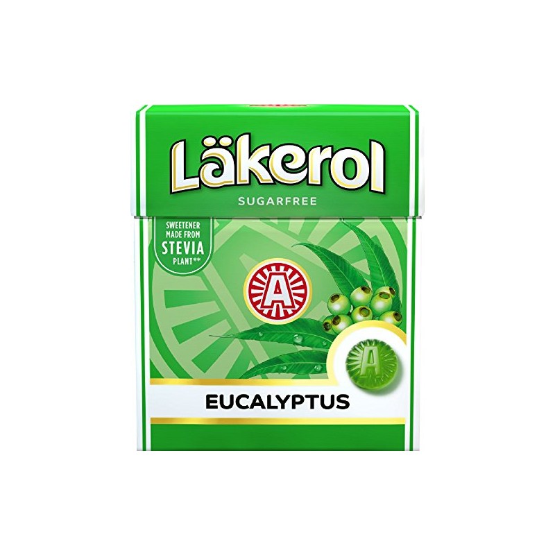 4 Boxes x 25g of Läkerol Eucalyptus - Original -