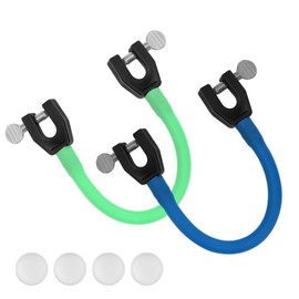 2pcs Ski Tip Connector for Kids, Portable Ski Connector with 4 Spacers Ski Training Aid Skiing Training Equipment Snowboard Accessories for Kids Beginners (Light Green, Blue)