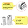 Qrity 50 PCS Rivet Nut, Stainless Steel Flat Head Threaded