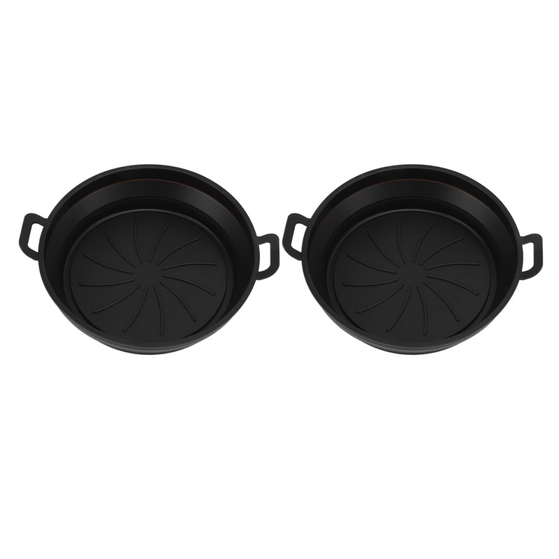 2 PCS Fryer Silicone Baskets with Handle 7.5inch Round Silicone