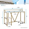 Techni Mobili Computer Desk - Industrial Writing Desk with Storage