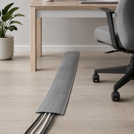 PVC Floor Cable Cover for Cord Management – Flexible 2.17-Inch Wide Wire Protector in 3.28 ft or 9.84 ft for Indoor Use