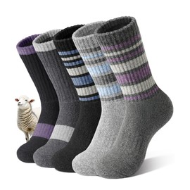 SIMIYA 5 Pairs Winter Socks Women Warm Merino Wool Sock Comfy Ladies Thermal Socks for Hiking Walking Skiing 7-11