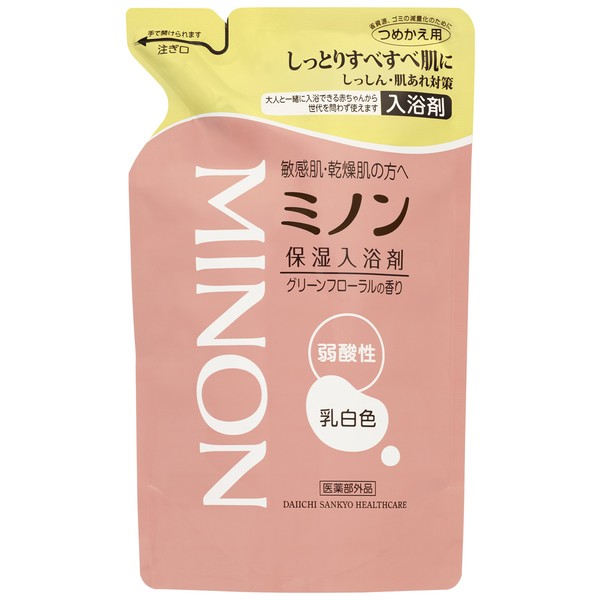 Minon Medicated Moisturizing Bath Salt, Refill, 13.5 fl oz (400 ml), Quasi-Drug