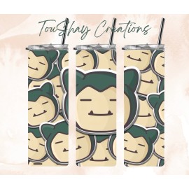 Unbranded 20oz Snorlax Tumbler Stainless Steel With Lid And Straw