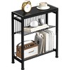 Narrow Side Table for Small Space, 3-Tier Small End Table