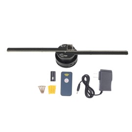 3D Hologram Fan 42cm 2 Blade 800x480P 224 LED Beads Support WiFi APP Holographic Advertising Display with Remote Control 100‑240V US Plug