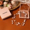 ANDKISS Gold Pearls Necklaces for Women-18K Gold Plated Layered Pearl