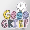 CafePress Charlie Brown Good Grief Small Die Cut Sticker, 3"x4"