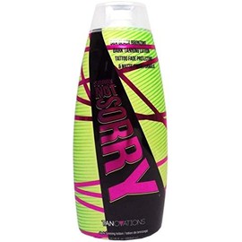 Sorry Not Sorry, Extreme 50X Black Bronzer, 10 Ounce Tanning Lotion, Wash Hands After Application.