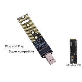 WANGCL M.2 To Usb 3.1 Nvme to Usb Ssd Adapter SSD Upgraded Kit Support 2230 2242 2260 2280 Size SSD