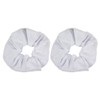 Set of 2 Large Solid Scrunchies (White)