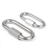 FSSTUD 4 PCS Stainless Steel Quick Links D Shape Carabiner