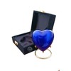 Blue Cremation Urn for Ashes Keepsake Heart Urn with Black