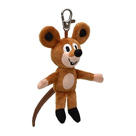 Keyring Key Ring 12 cm Original The Little Mole Barun Mouse Keychain Cuddly Toy Pendant for Children, brown