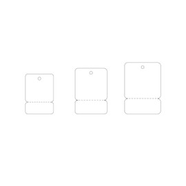 100 Perforated Hang Tags: Rectangular Blank Tags Price Tag with Tear Off Section (Large (2.25" x 3.20"), White)