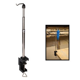 Dapetz ® Rotary Tool Telescopic Hanging Stand 550mm Flexi Shaft Holder Tidy Desk Edge Clamp Rotating Hook Rotating Hanging Hook & Holes for Permanent Fixing