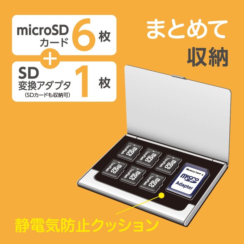 Nakabayashi Digio2 Aluminum Memory Card Case, Holds 1 SD Card,