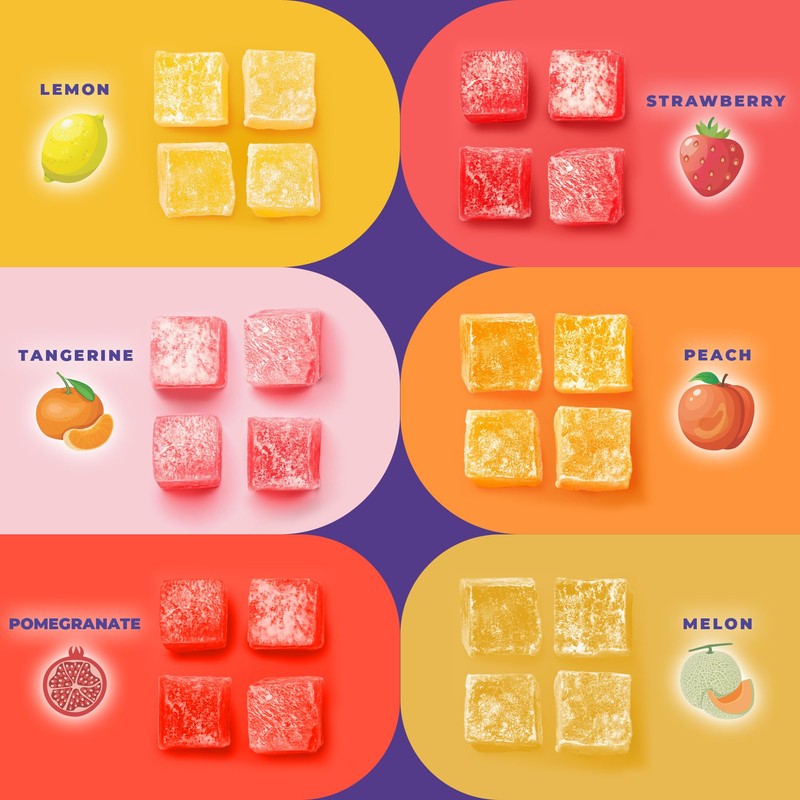 Turkish Delights Candy by Zest Delites, Assorted Flavored Turkish Delight